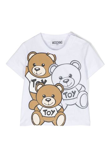 Moschino Kids Teddy Bear-print T-shirt - Bianco