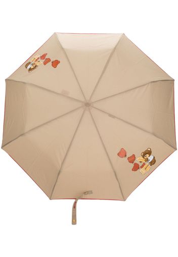 Moschino Teddy Bear compact umbrella - Toni neutri