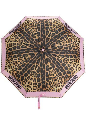 Moschino leopard-print umbrella - Rosa