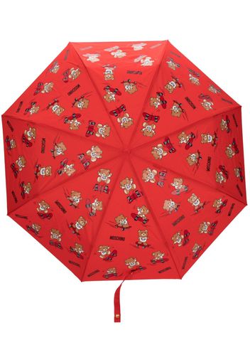 Moschino Teddy Bear compact umbrella - Rosso