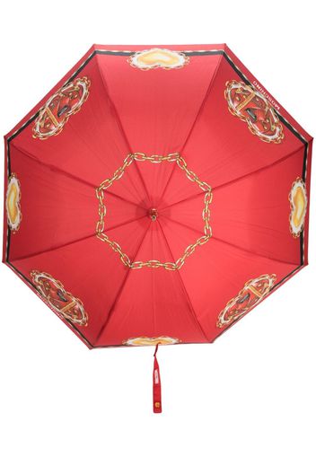 Moschino heart-print umbrella - Rosso