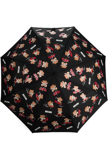 Moschino Teddy Bear-print umbrella - Nero