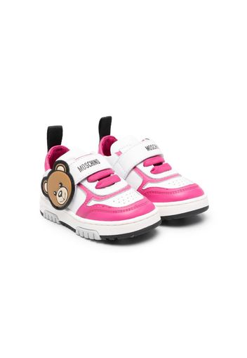 Moschino Kids Teddy Bear leather sneakers - Bianco