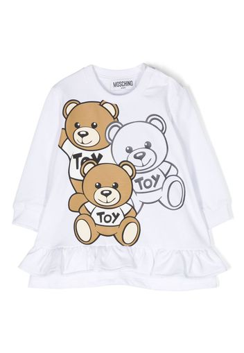 Moschino Kids logo-print cotton T-shirt - Bianco