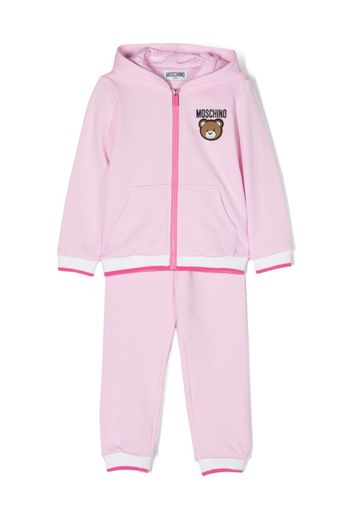 Moschino Kids Teddy Bear-motif cotton tracksuit - Rosa