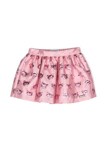 Moschino Kids Teddy Bear-print miniskirt - Rosa