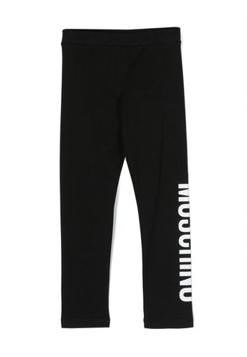 Moschino Kids Pantaloni sportivi con stampa - Nero