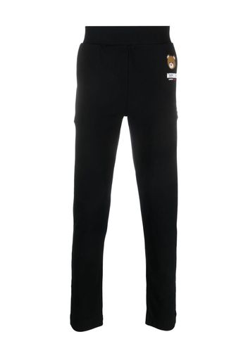 Moschino Pantaloni sportivi Leo Teddy con stampa - Nero