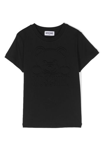 Moschino Kids logo-embossed cotton T-shirt - 60100 NERO