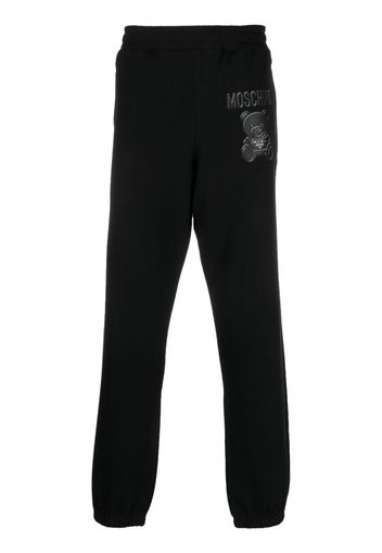 Moschino logo-print organic cotton track pants - Nero