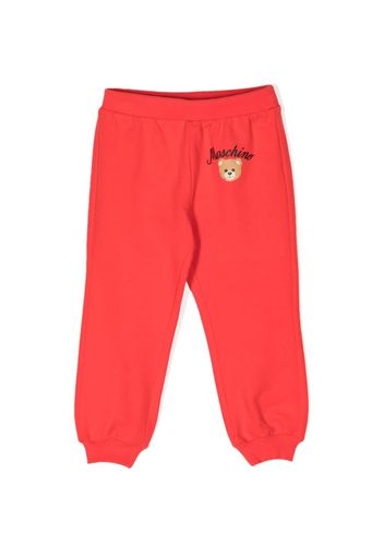 Moschino Kids Teddy Bear-print track pants - Rosso