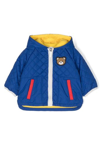 Moschino Kids Teddy Bear quilted padded coat - Blu