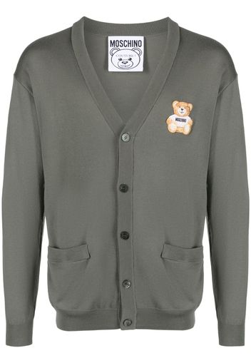 Moschino Teddy Bear-motif virgin wool cardigan - Verde