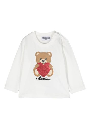 Moschino Kids Teddy Bear-motif T-shirt - Bianco