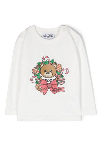 Moschino Kids Teddy Bear graphic-print sweatshirt - Bianco