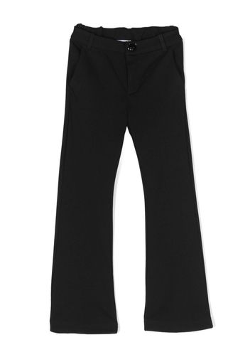 Moschino Kids Teddy-button logo-embroidery pants - Nero