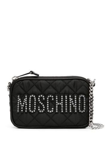 Moschino logo-lettering crossbody bag - Nero