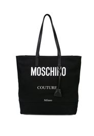 Borsa tote con logo a contrasto