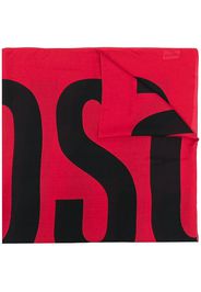 Moschino logo-print scarf - Rosso