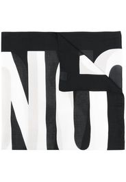 Moschino logo-print scarf - Nero