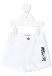 Moschino Kids Shorts con stampa Teddy Bear - Bianco