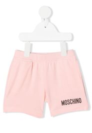 Moschino Kids Shorts sportivi con stampa - Rosa