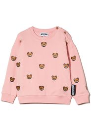 Moschino Kids Teddy Bear cotton sweatshirt - Rosa