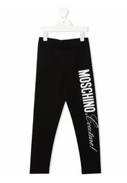 Moschino Kids Pantaloni con stampa - Nero