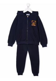 Moschino Kids embroidered-Teddy tracksuit set - Blu