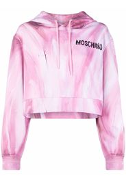 Moschino Felpa con cappuccio crop - Rosa