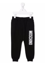 Moschino Kids logo-print track pants - Nero