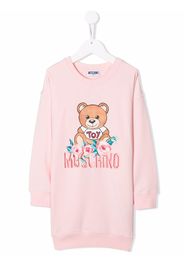 Moschino Kids Abito modello felpa con stampa Teddy Bear - Rosa