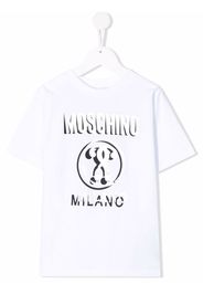 Moschino Kids logo-print cotton T-Shirt - Bianco