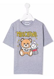 Moschino Kids teddy bear-motif cotton T-shirt - Grigio