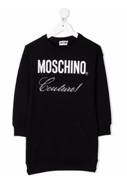 Moschino Kids embellished Couture logo dress - Nero