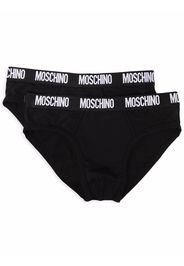 Moschino logo-waistband briefs - Nero