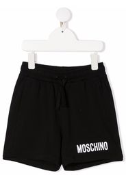 Moschino Kids logo-print shorts - Nero