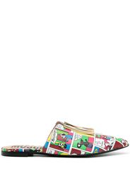 Moschino Slippers con stampa - Bianco