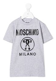 Moschino Kids double question mark-print T-shirt - Grigio