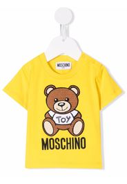 Moschino Kids teddy bear-print short-sleeved T-shirt - Giallo