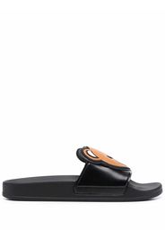 Moschino Teddy Bear motif slides - Nero