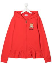 Moschino Kids Toy Bear print hoodie - Rosso