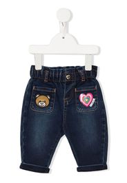Moschino Kids Jeans con stampa - Blu