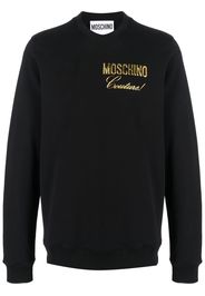 Moschino Felpa con logo effetto metallizzato - Nero