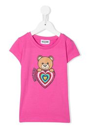 Moschino Kids Teddy Bear heart-motif T-Shirt - Rosa