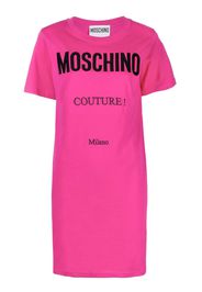 Moschino logo-print T-shirt dress - Rosa