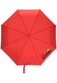 Moschino Teddy logo-print umbrella - Rosso