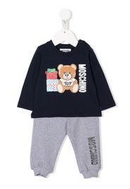 Moschino Kids teddy-print tracksuit set - Blu