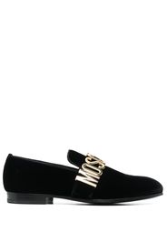 Moschino logo-plaque detail loafers - Nero