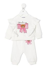 Moschino Kids teddy bear-print tracksuit set - Bianco